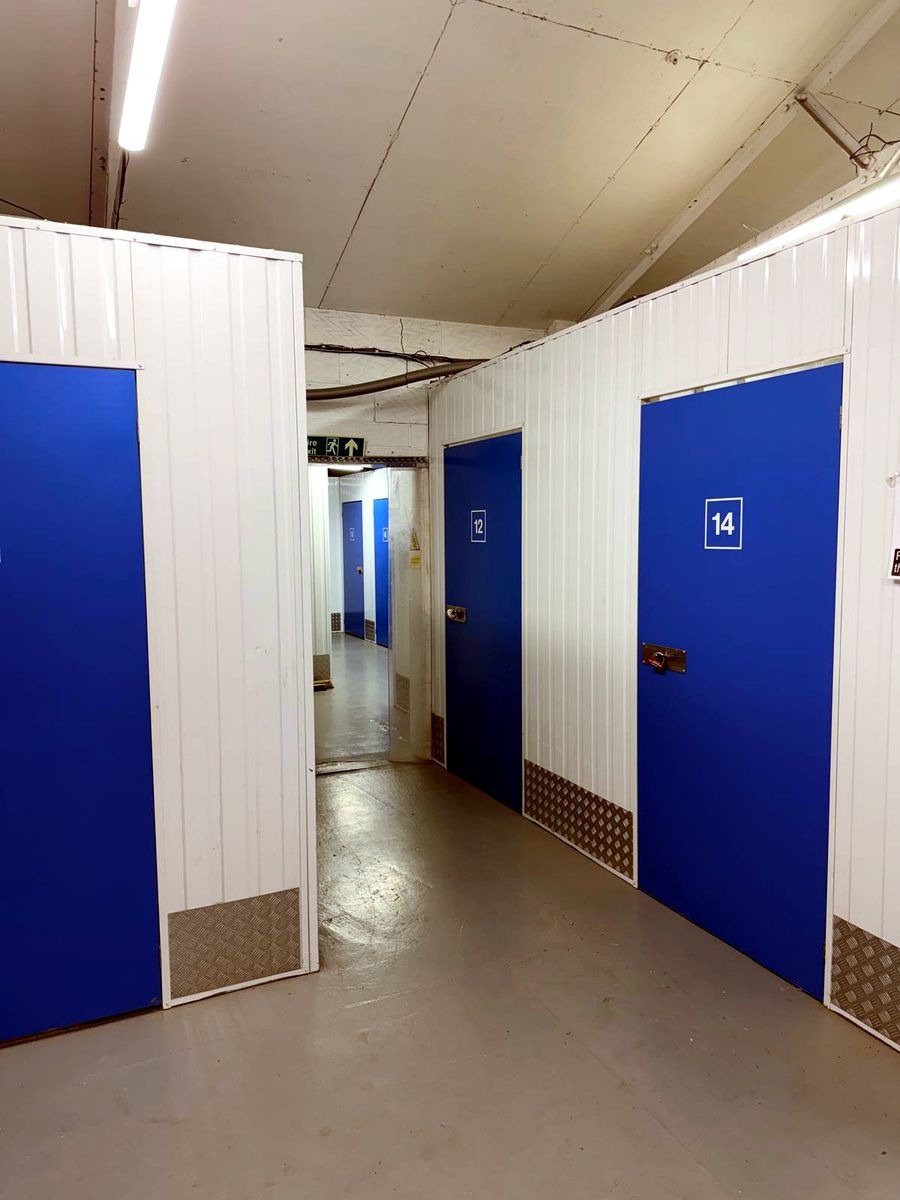 Inside the Knightcott Self Storage unit corridor